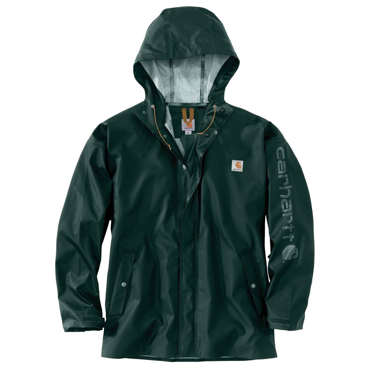 Carhartt Men's Lightweight Waterproof Rainstorm Jacket - Green, L