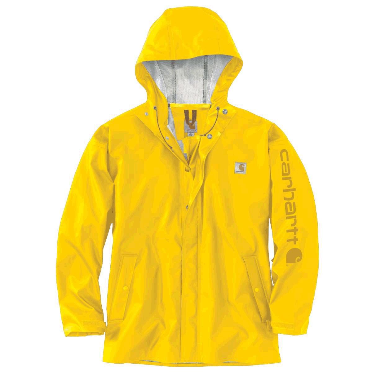 Carhartt Men's Lightweight Waterproof Rainstorm Jacket - Yellow, XXL