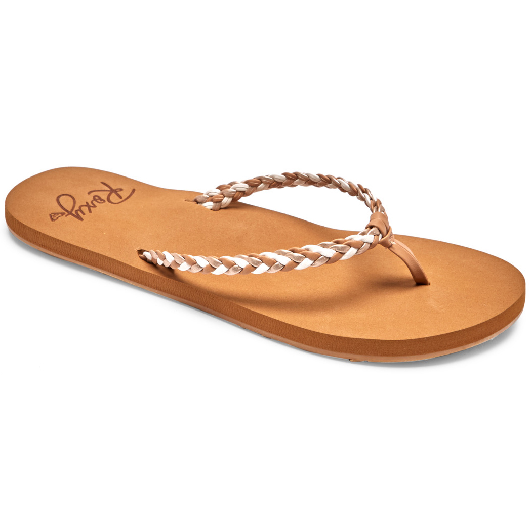 Roxy Women's Costas Flip-Flops, WHITE