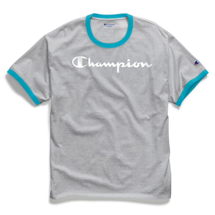 Champion Men's Classic Graphic Ringer Tee - Black, M