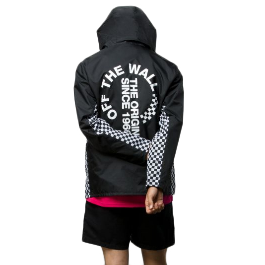 Vans' Guys' Off The Wall Distort Anorak Jacket - Black, L