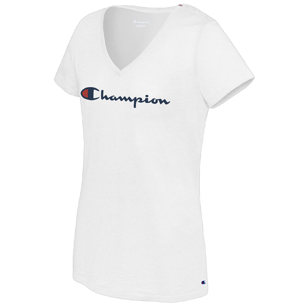 Champion Women's Authentic Wash V-Neck Tee - White, XL