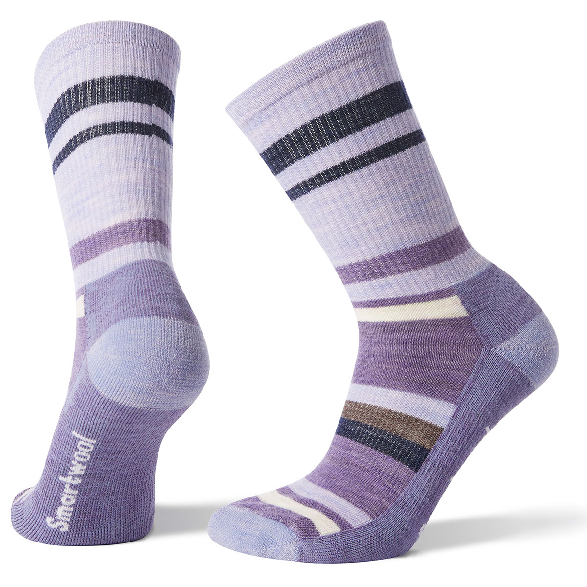 Smartwool Women's Hike Striped Light Crew Socks - Purple, M