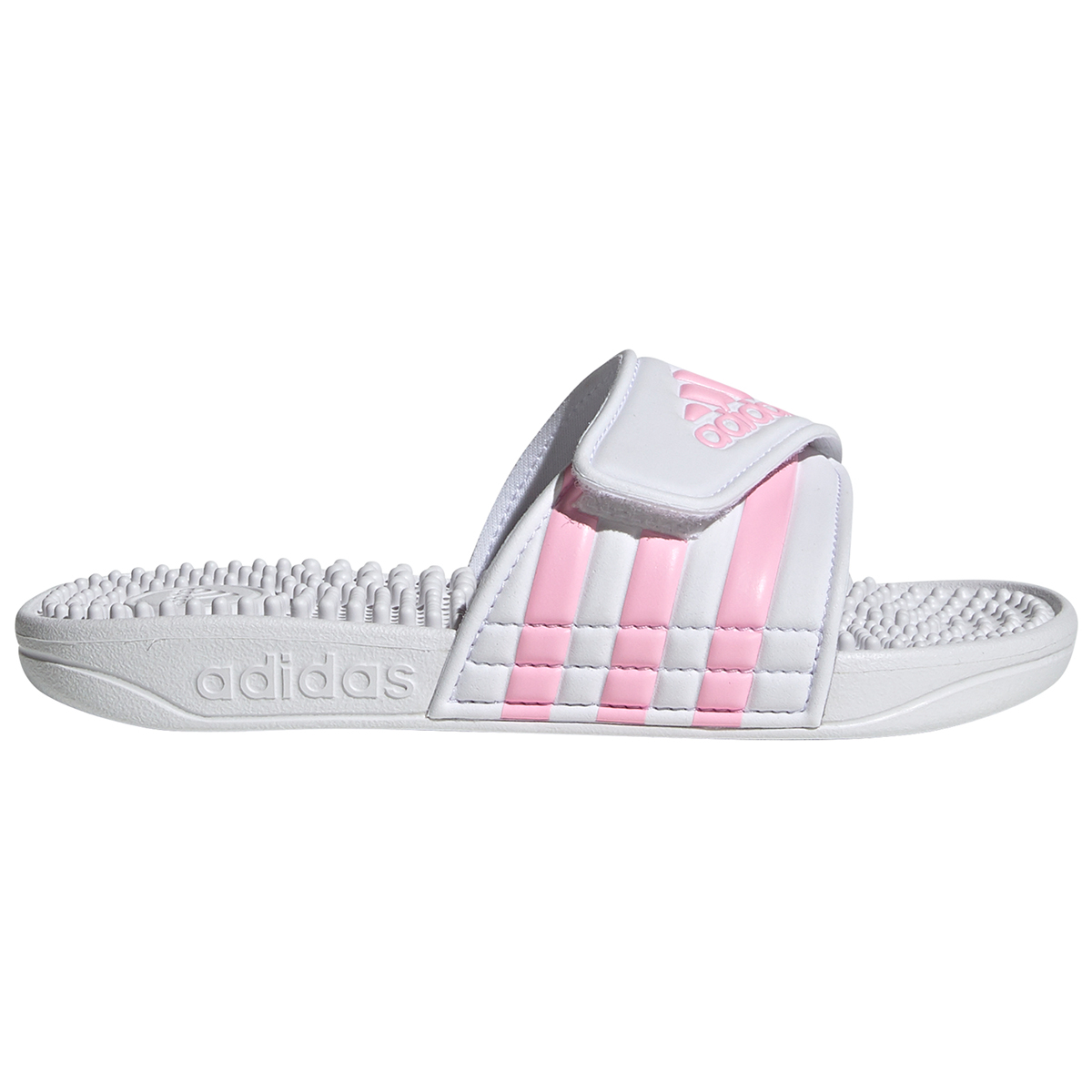 Adidas Girls' Adissage Slide Sandals - White, 2