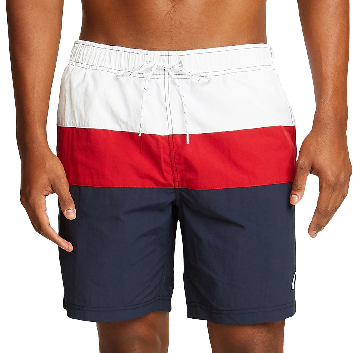 Nautica Men's Tri-Block Swim Shorts - Blue, XL