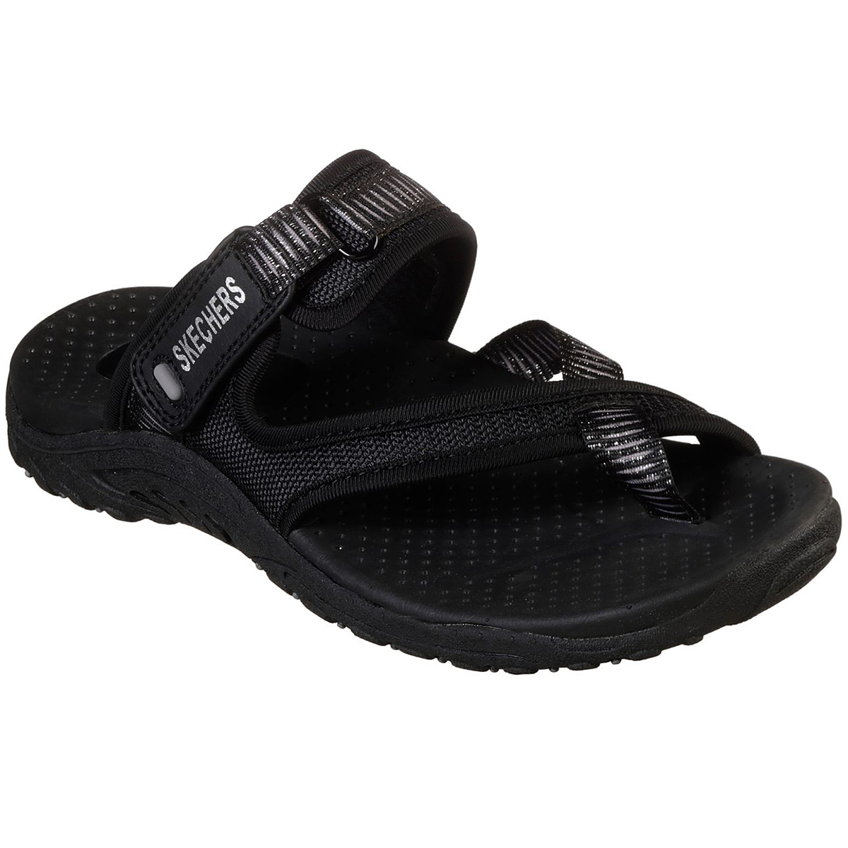 Skechers Women's Reggae Toe Sandals - Black, 10