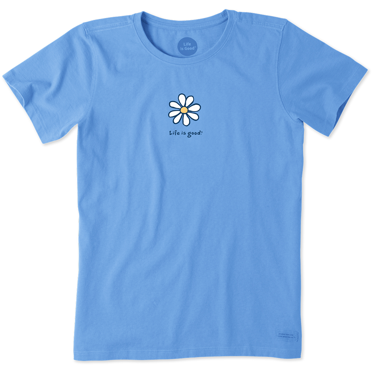 Life Is Good Women's Daisy Vintage Crusher Tee - Blue, M