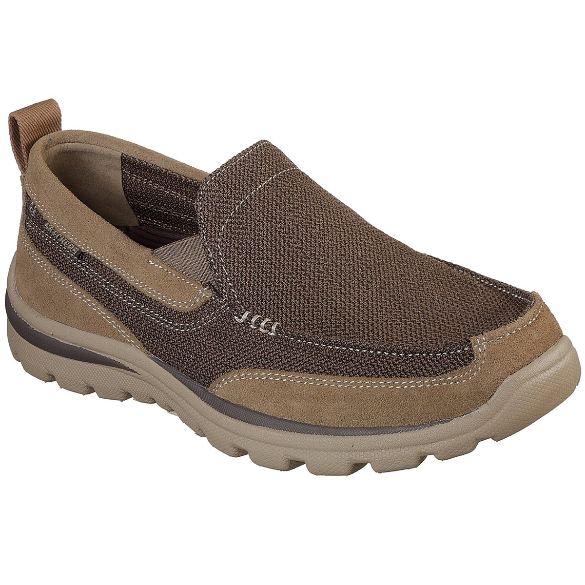 Skechers Men's Relaxed Fit Milford Slip On Shoes, Wide - Brown, 12