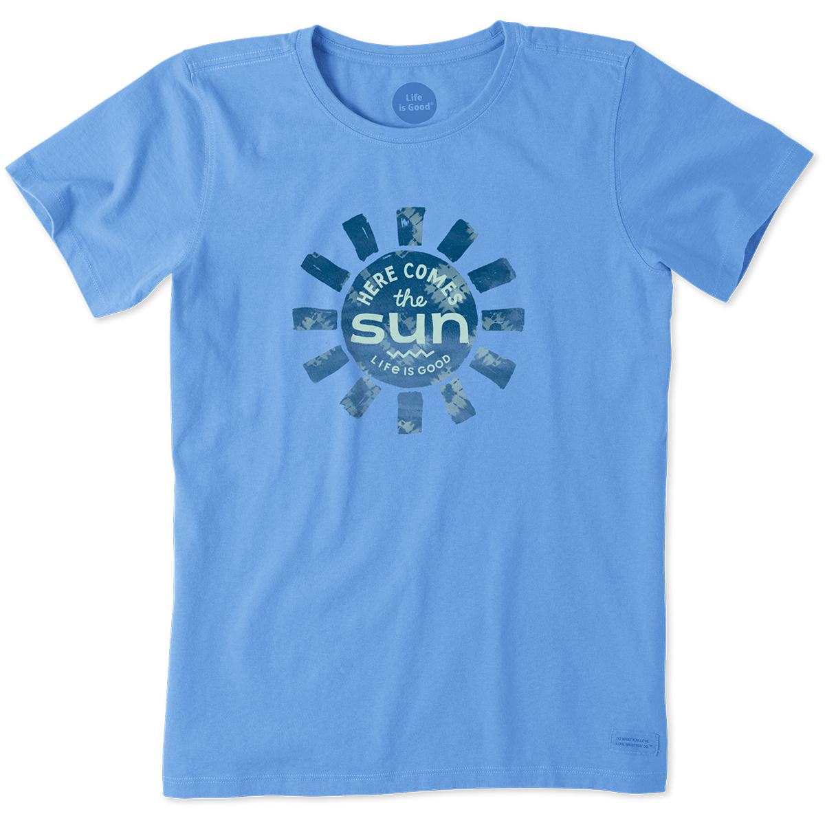 Life Is Good Women's Here Comes The Sun Tee - Blue, L