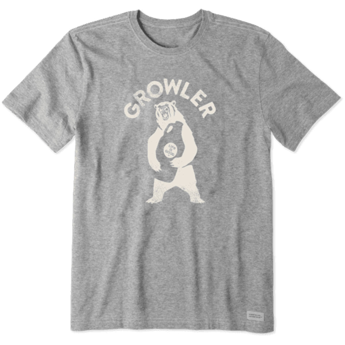 Life Is Good Men's Growler Crusher Tee - Black, L