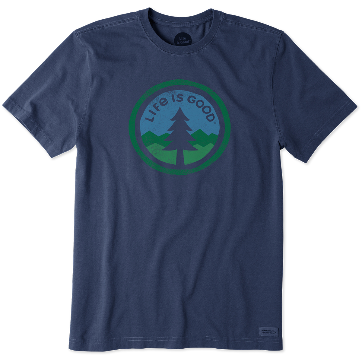 Life Is Good Men's Tree Coin Crusher Tee - Blue, L