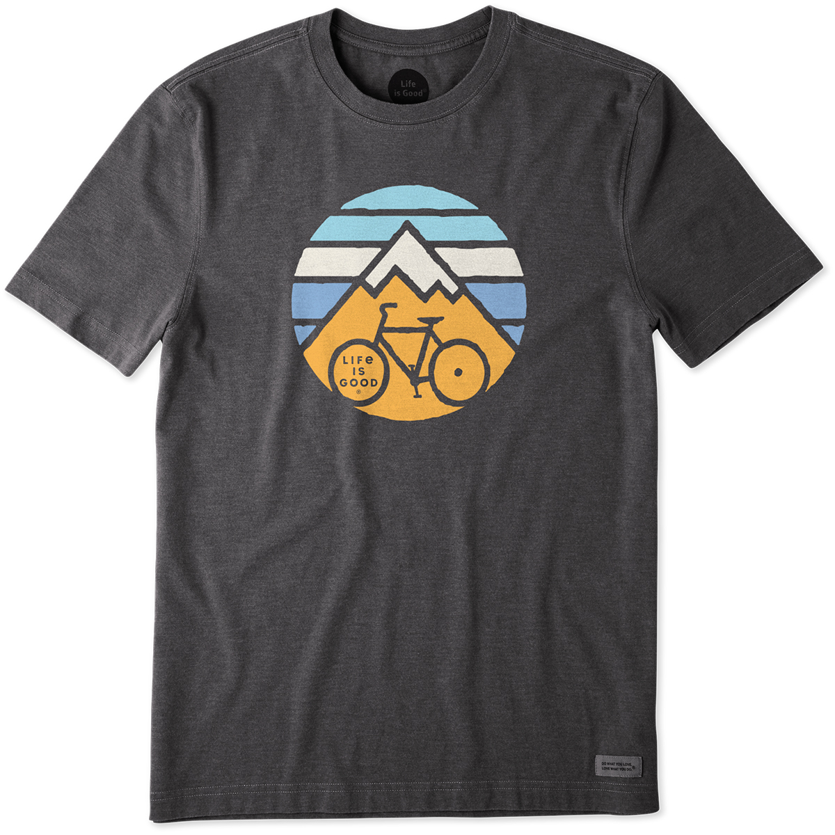 Life Is Good Men's Clean Mountain Bike Tee - Black, L