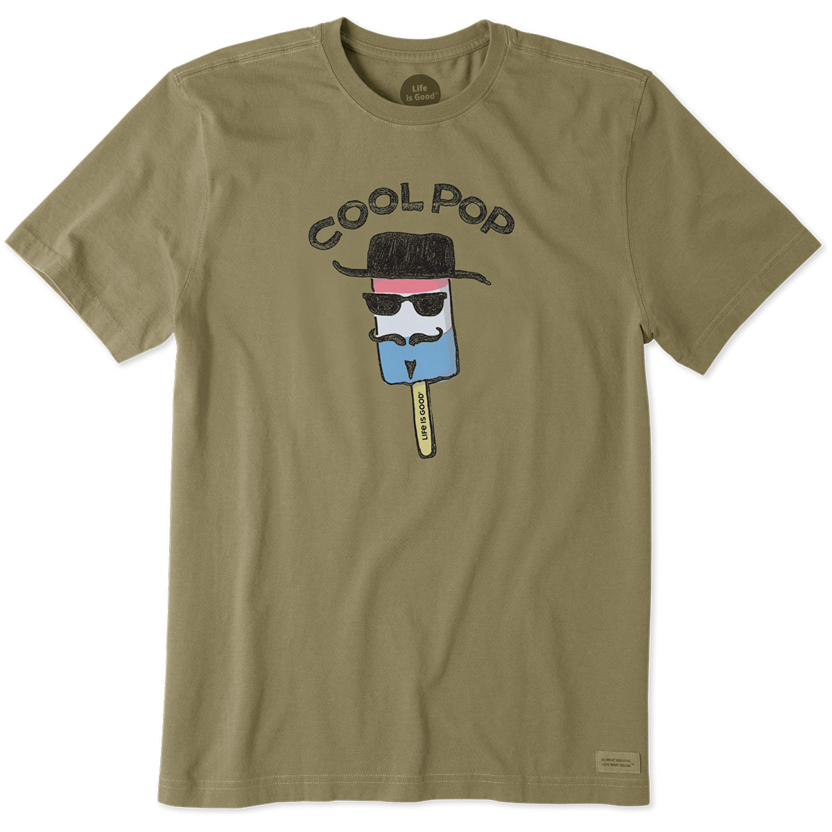Life Is Good Men's Cool Pop Crusher Short-Sleeve Graphic Tee - Green, L