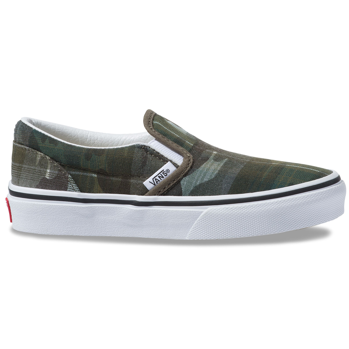 Vans Boys' Classic Slip-On Shoes - Green, 3