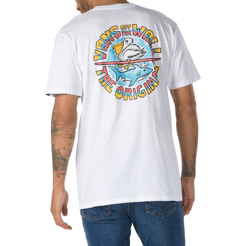 Vans Men's Short-Sleeve Beach Leech Tee - White, L