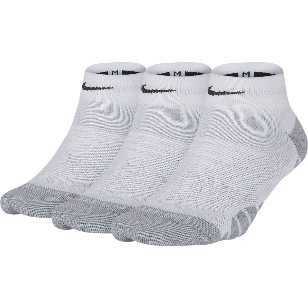 Nike Women's Max Cushion Ankle Socks, 3-Pack - White, M