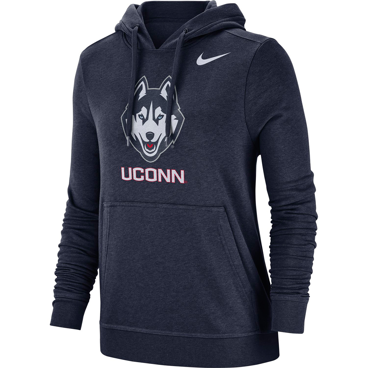 Uconn Women's Nike Club Pullover Hoodie - Blue, XL