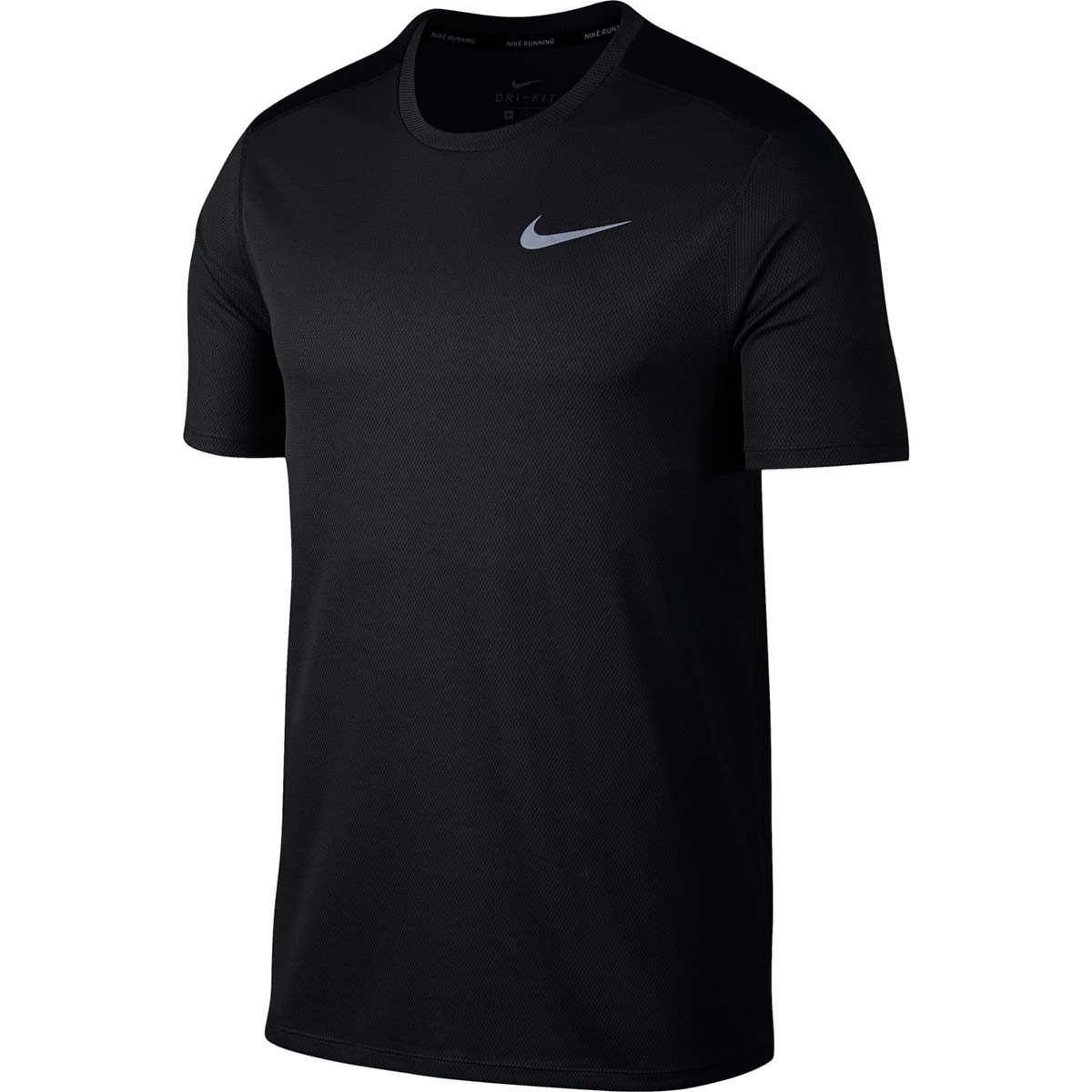 Nike Men's Short-Sleeve Running Top - Black, L