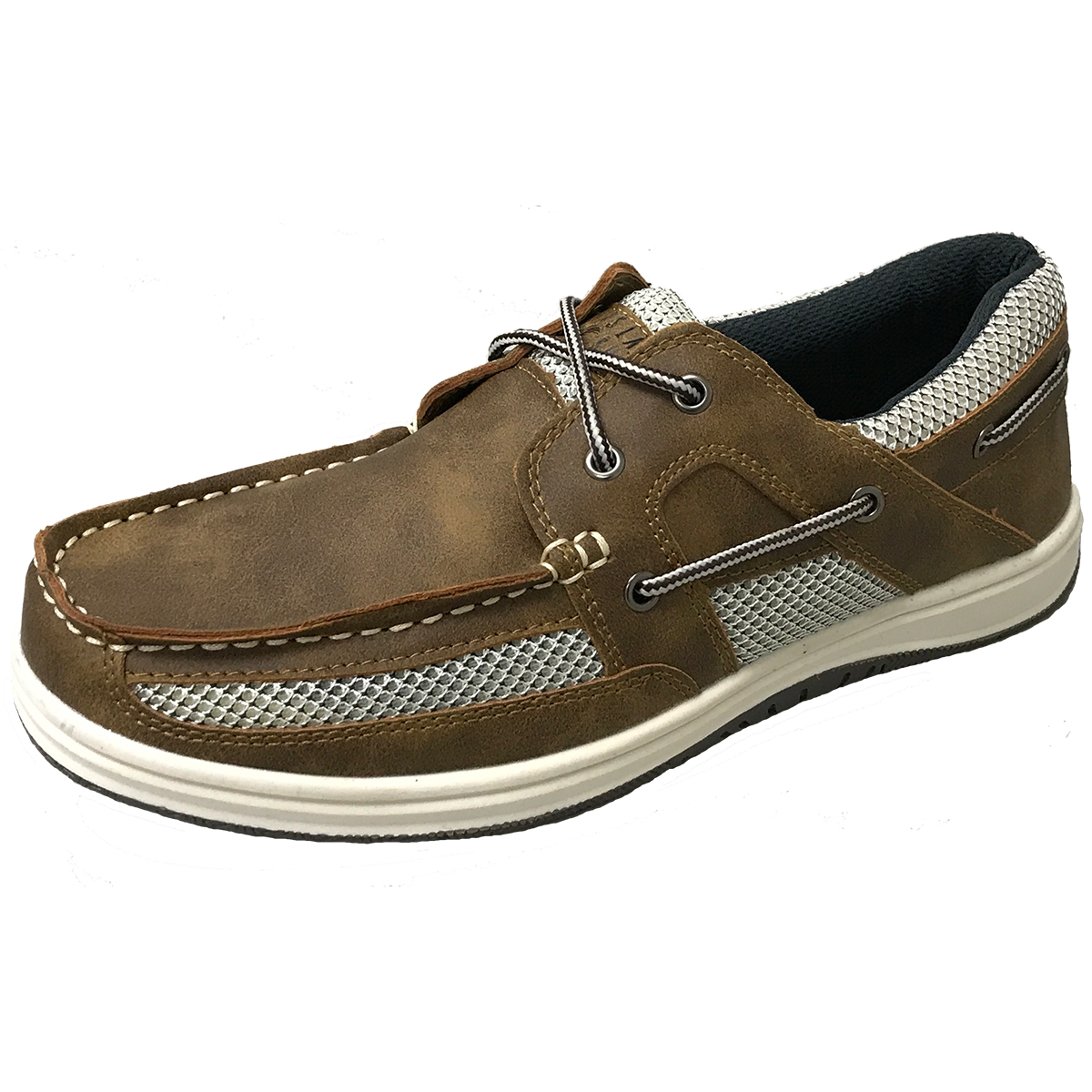 Island Surf Company Men's Mast Boat Shoes - Brown, 9.5