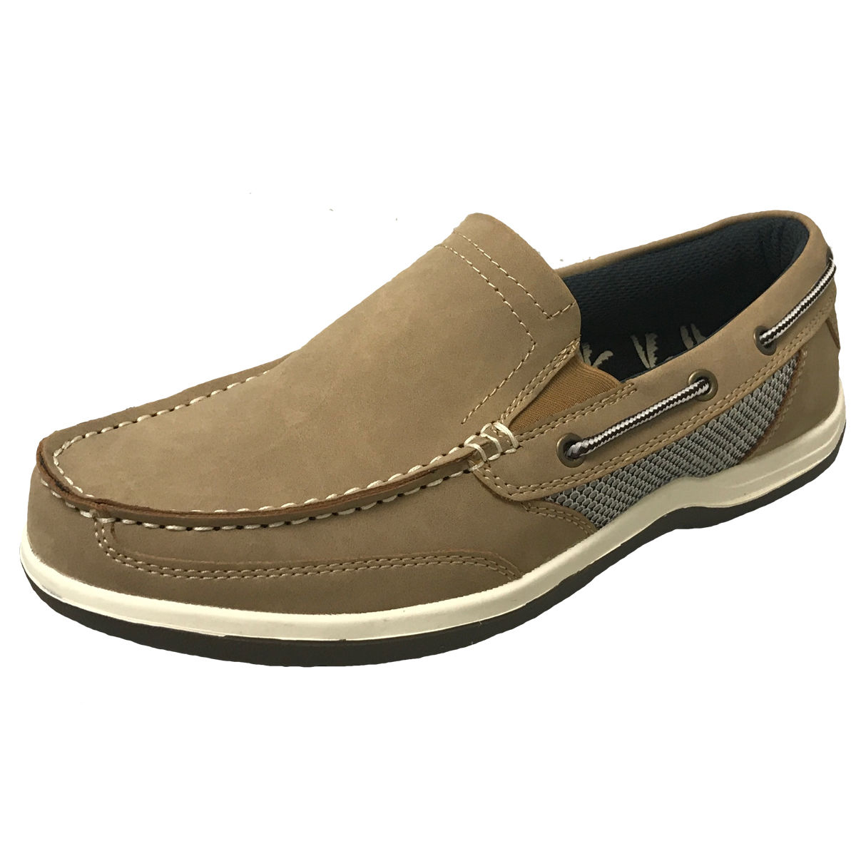 Island Surf Company Men's Marlin Slip-On Boat Shoe - Brown, 9