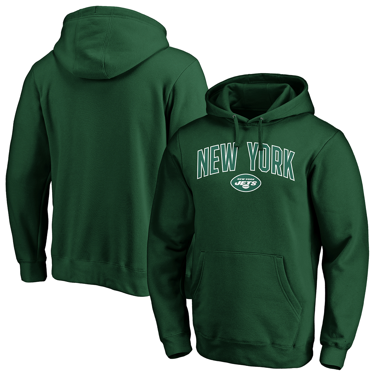 New York Jets Men's Engage Arch Pullover Hoodie - Green, M