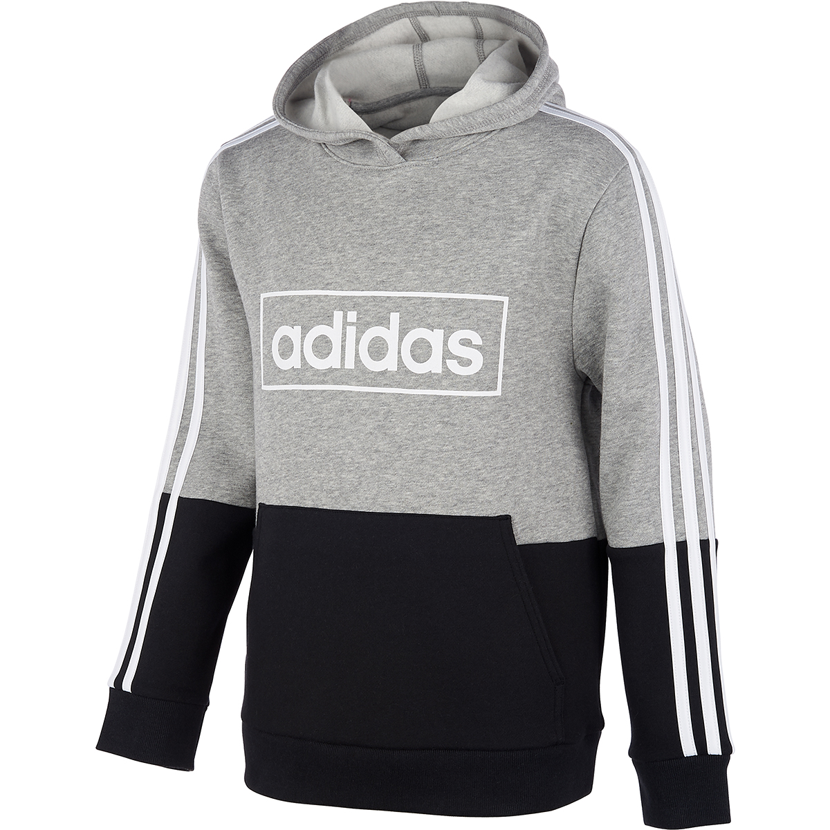 Adidas Big Boys' Colorblock Pullover Hoodie - Black, L