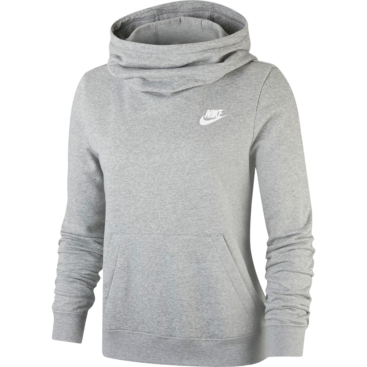 Nike Women's Sportswear Club Fleece Funnel-Neck Hoodie - Black, M