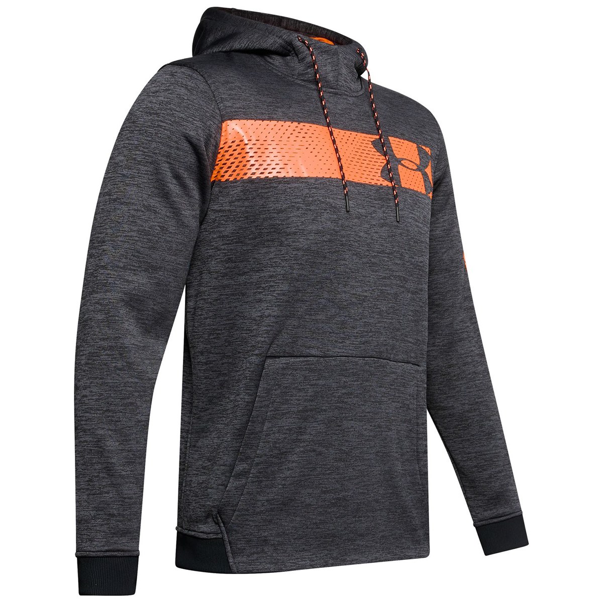 Under Armour Men' Bar Logo Pullover Hoodie - Black, S