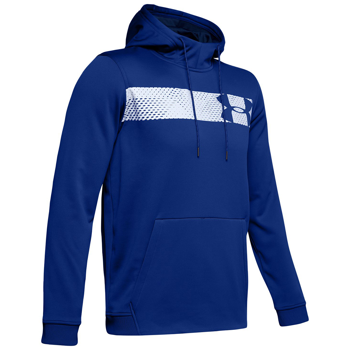 Under Armour Men' Bar Logo Pullover Hoodie - Blue, S