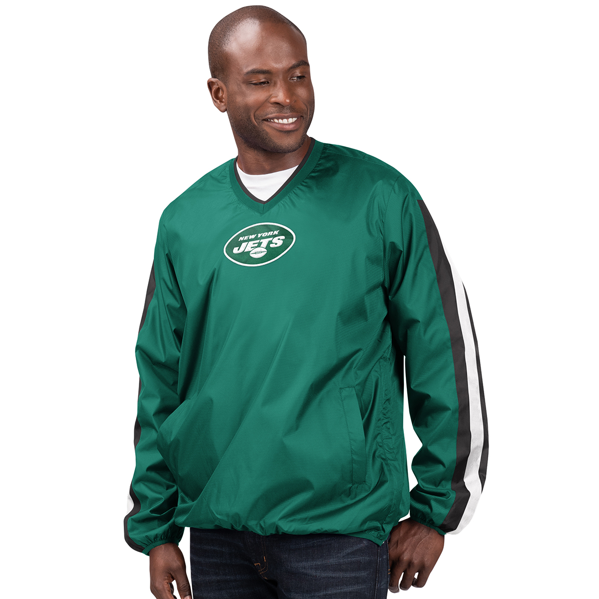 New York Jets Men's Kickoff V-Neck Pullover Jacket