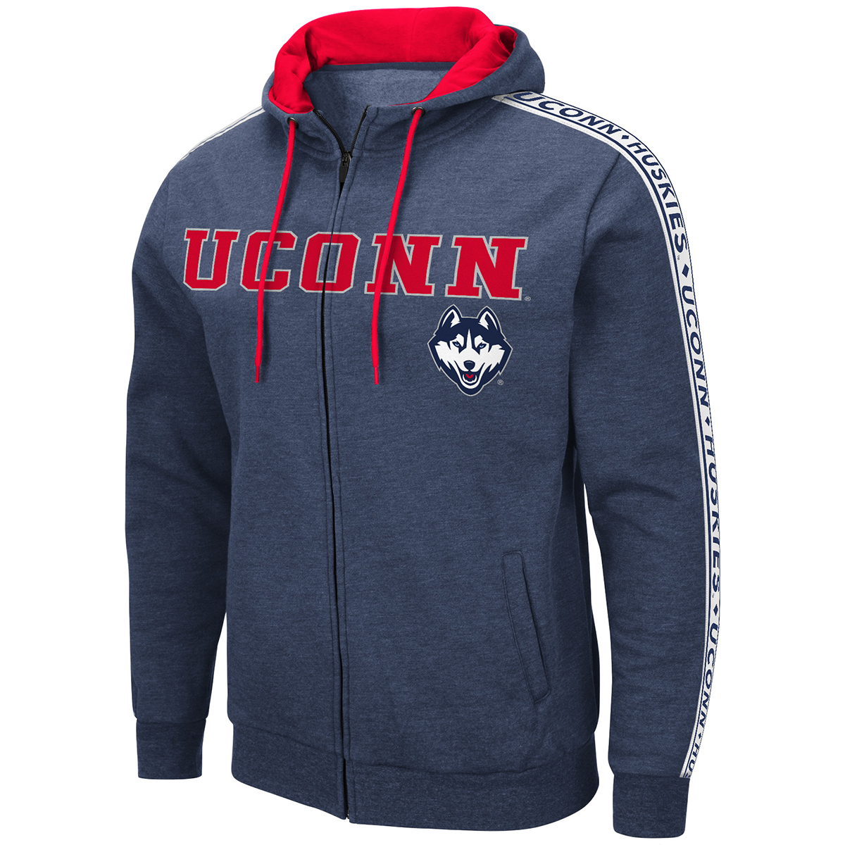 Uconn Men's Little Helper Full Zip Hoodie - Blue, M