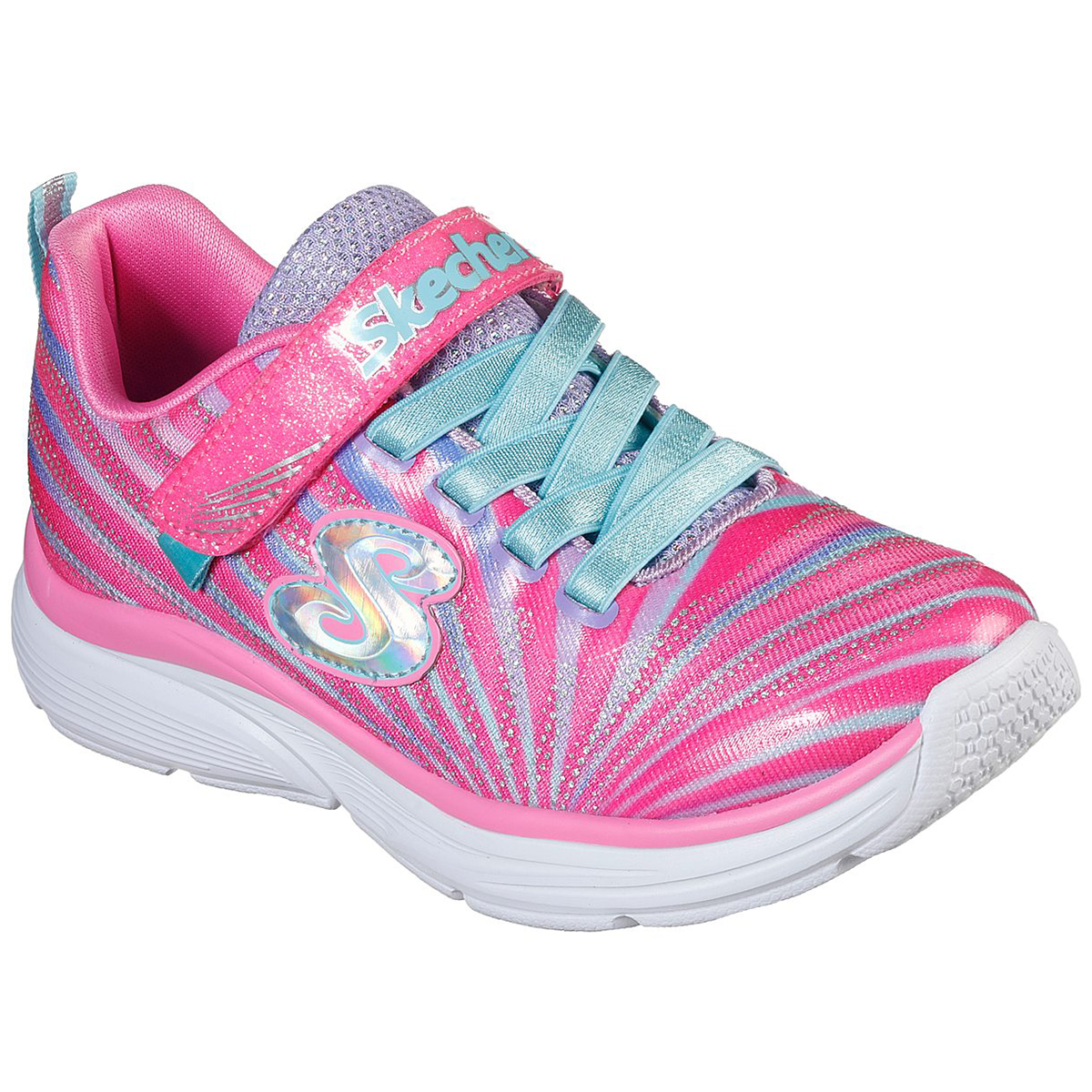 Skechers Little Girls' Wavy Lites Sweet Sprinter Sneakers - Red, 8