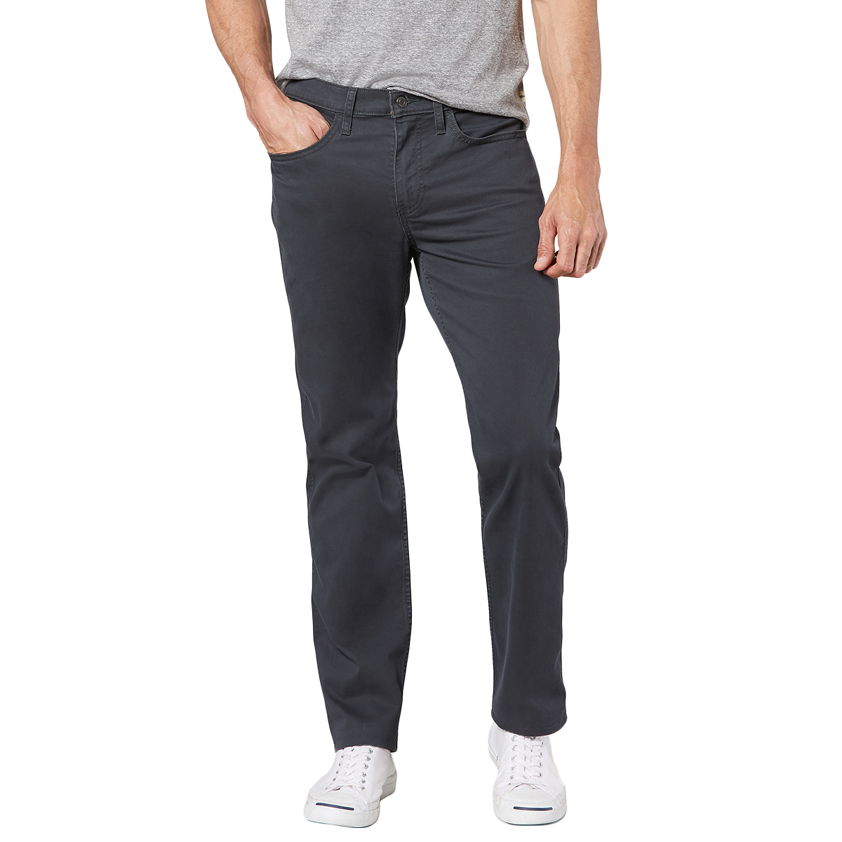 Dockers Men's Straight Cut 2.0 All Seasons Khaki Tech Pants - Black, 31/30