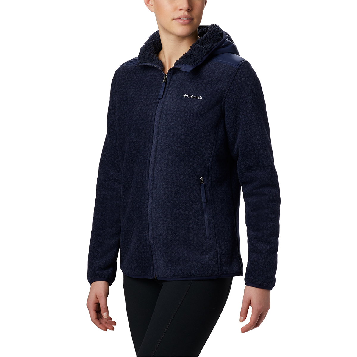 Columbia Women's Full-Zip Winter Pass Print Fleece Jacket - Blue, M