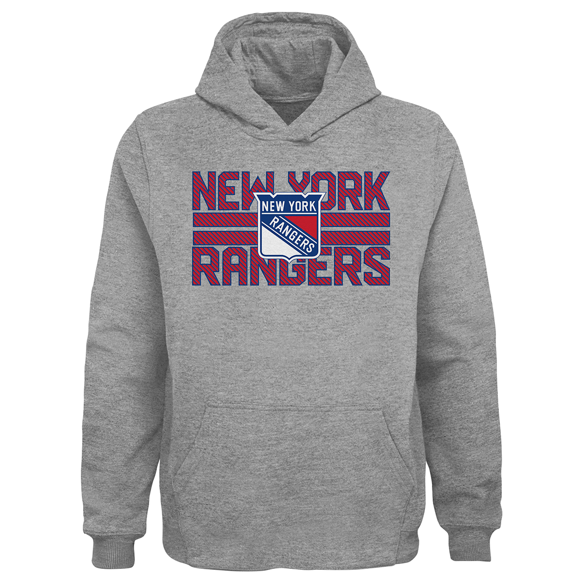 New York Rangers Boys Standard Pullover Hoodie - Black, S