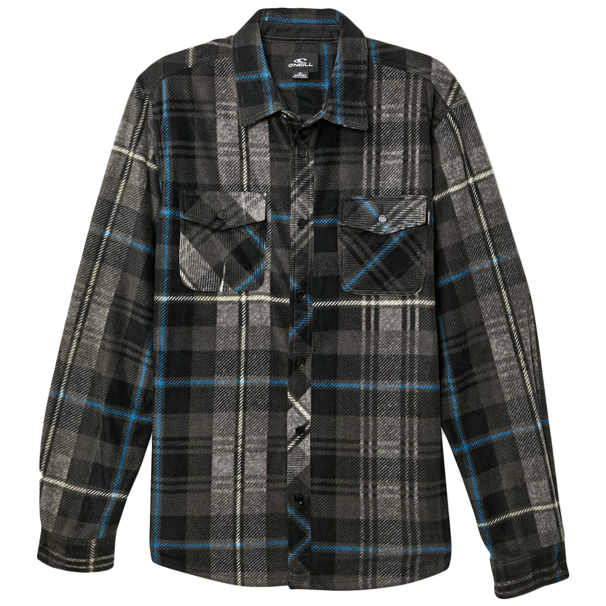 O'neill Men's Glacier Plaid Long-Sleeve Shirt - Black, L