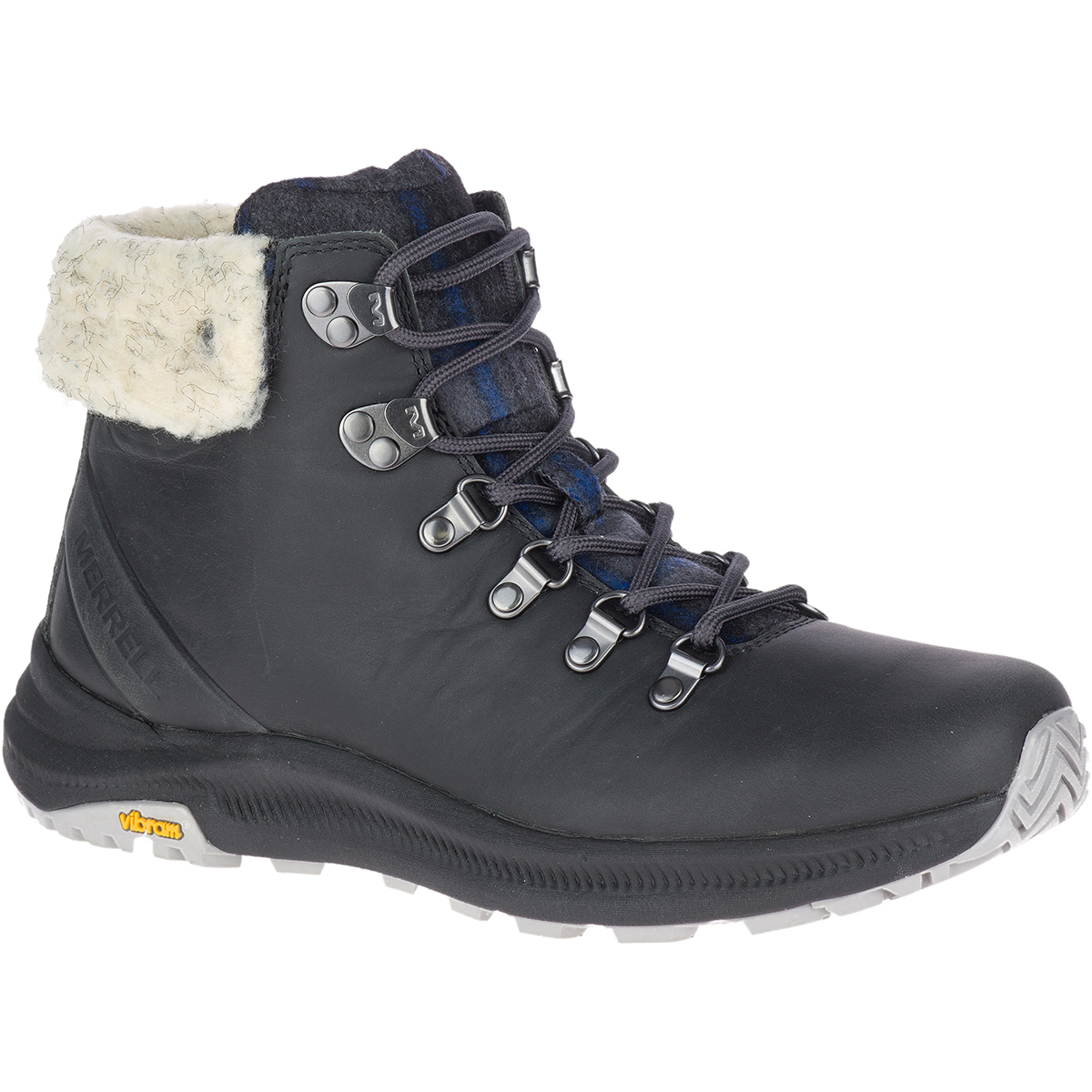 Merrell Women's Ontario X Stormy Kromer Wool Hiking Boot - Black, 8