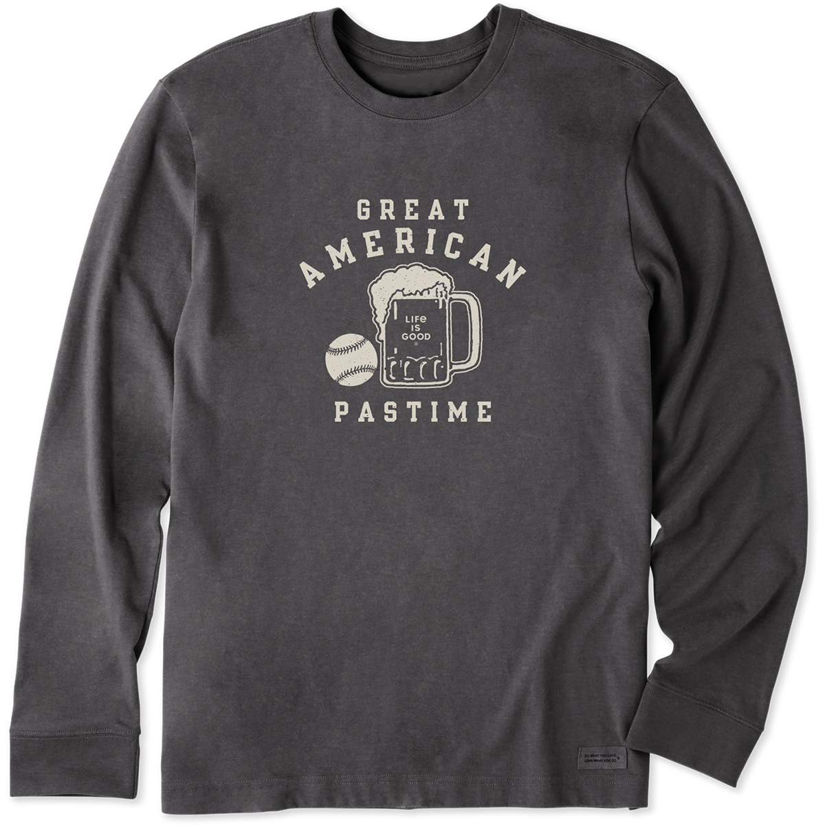 Life Is Good Men's Great American Pastime Sweatshirt - Black, L