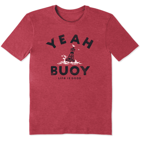 Life Is Good Men's Short-Sleeve Yeah Buoy Crusher Tee - Red, XL