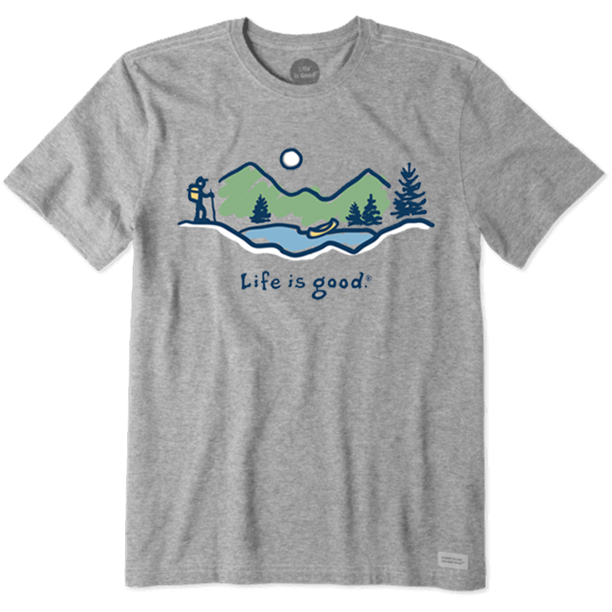 Life Is Good Men's Hike Vista Crusher Tee - Black, XL