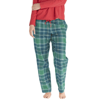 Life Is Good Women's Holiday Plaid Sleep Pants - Green, L