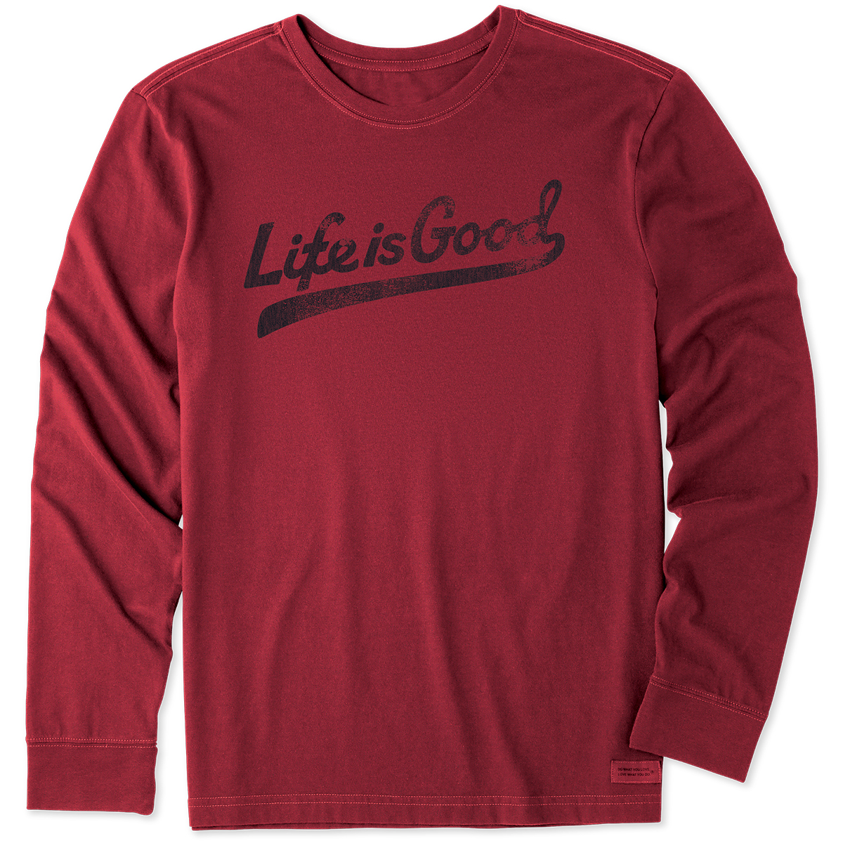 Life Is Good Men's Ballyard Long-Sleeve Crusher Tee - Red, M