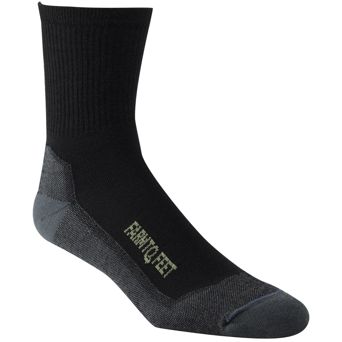 Farm To Feet Men's Denver 3/4 Crew Sock - Black, L