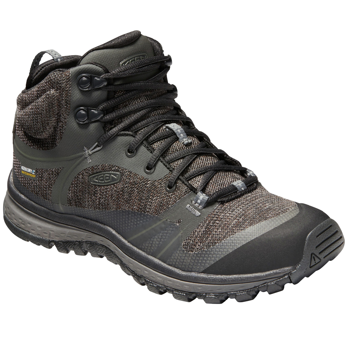 Keen Women's Terradora Mid Waterproof Hiking Shoes - Black, 8.5