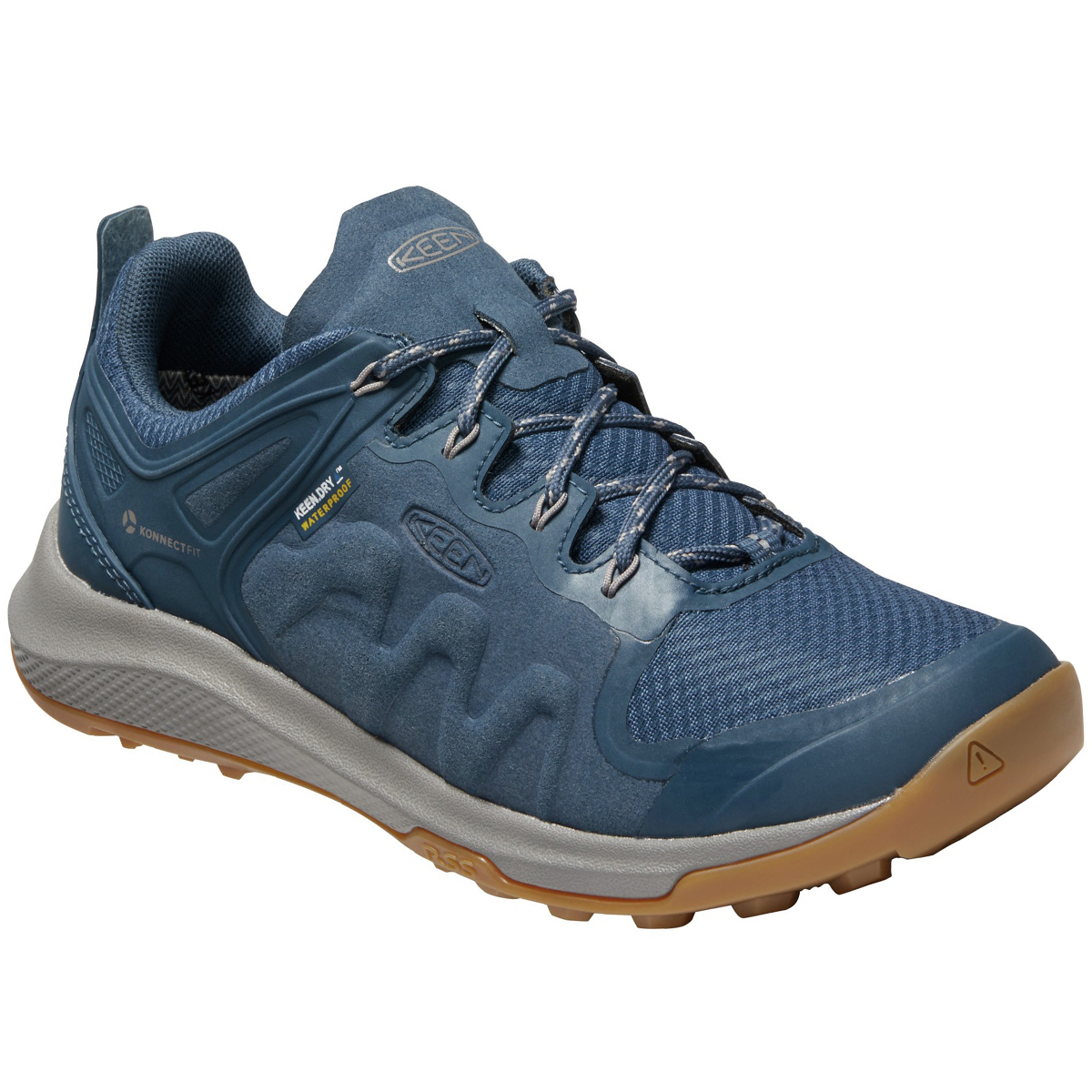 Keen Women's Explore Low Waterproof Mountain Sneakers - Blue, 8