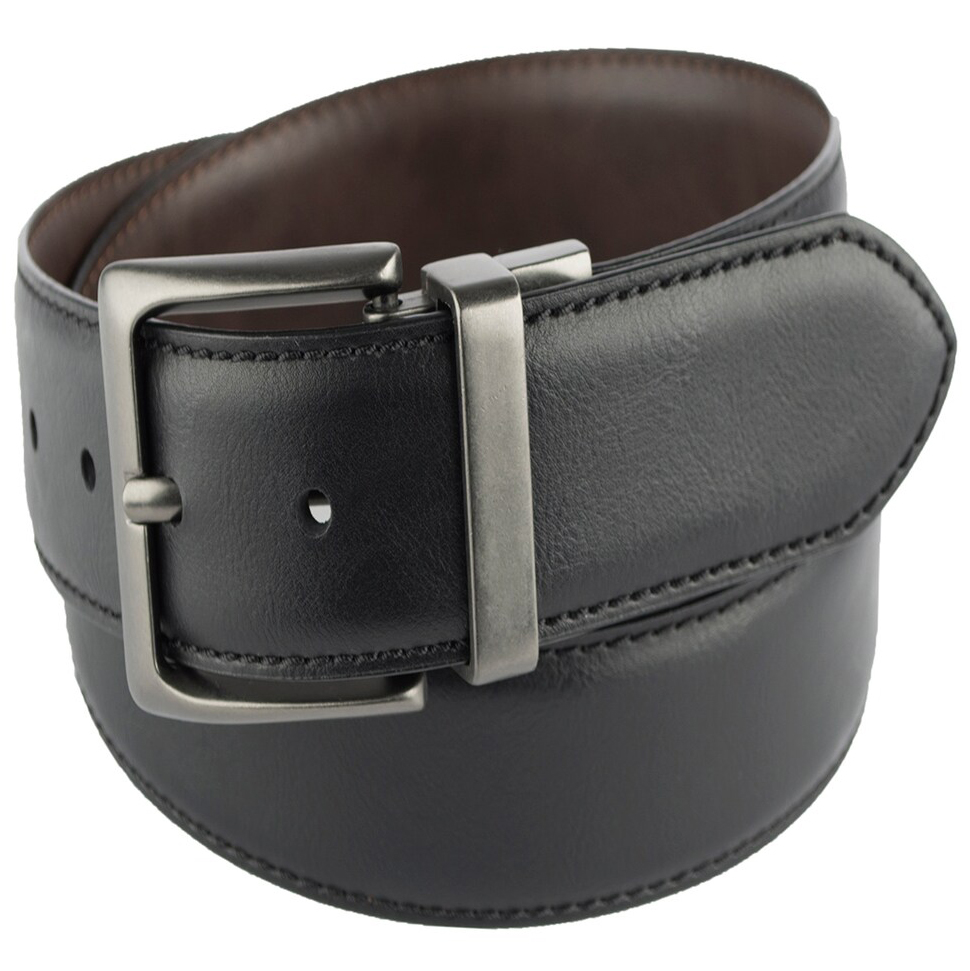 Levi's Men's 38Mm Reversible Leather Belt With Logo Shank - Black, 34