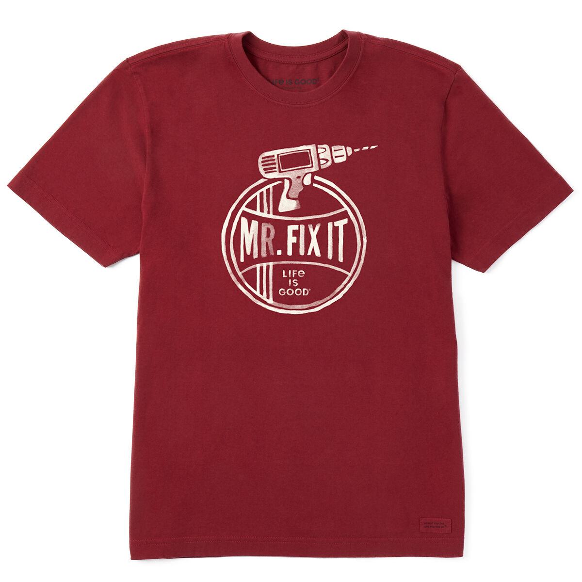 Life Is Good Men's Mr. Fix It Crusher Tee - Red, XL