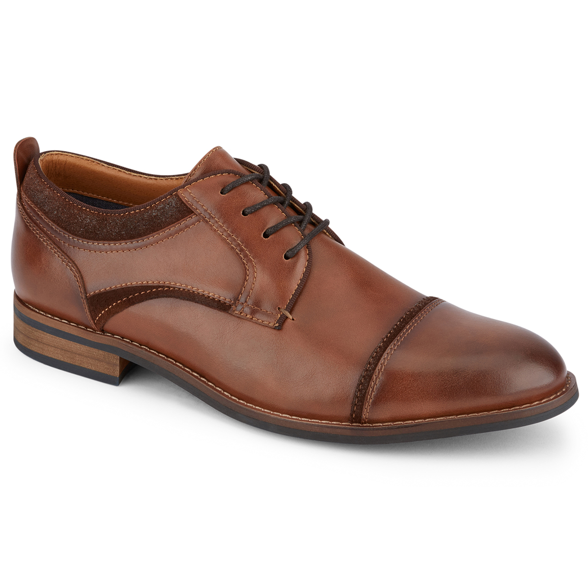 Dockers Men's Bergen Cap Toe Dress Shoes - Brown, 10.5