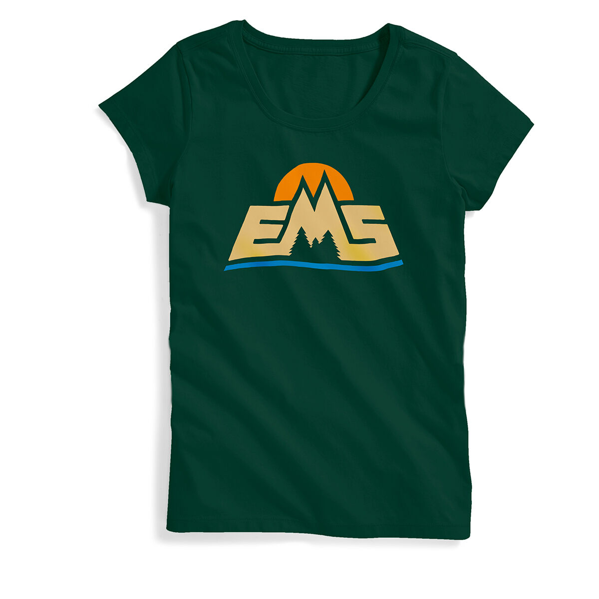 Ems Women's New Logo Short-Sleeve Graphic Tee - Green, M