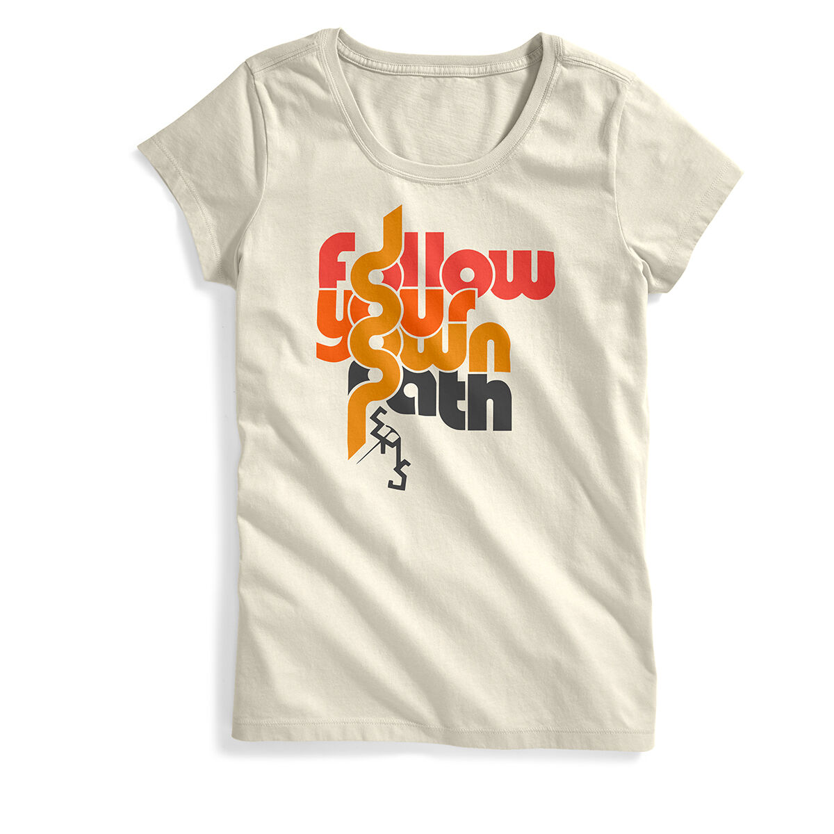 Ems Women's Follow Your Own Path Short-Sleeve Graphic Tee - White, S